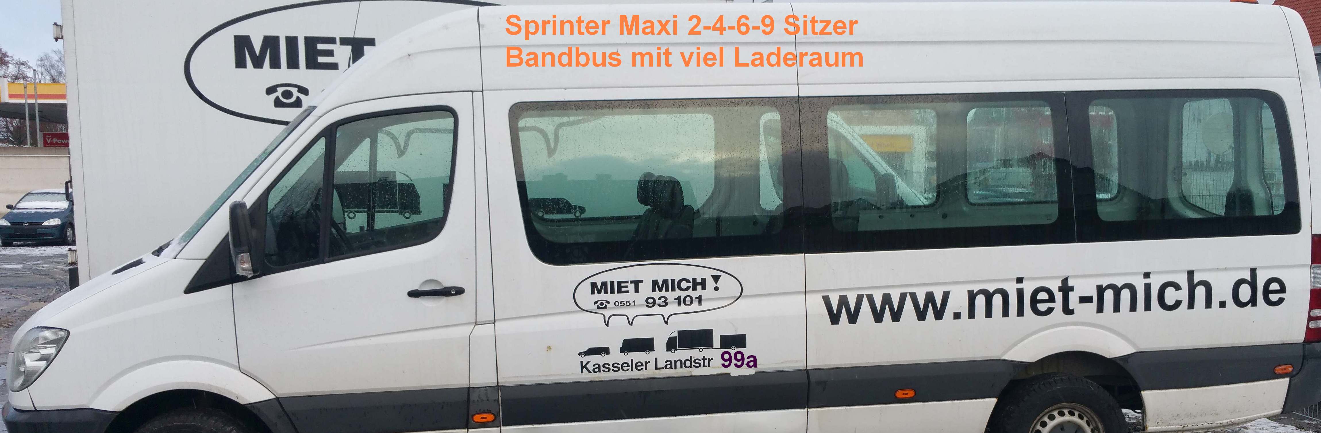 Maxi-Sprinter Transporter 2Sitzer (verglast ohne Trennwand)